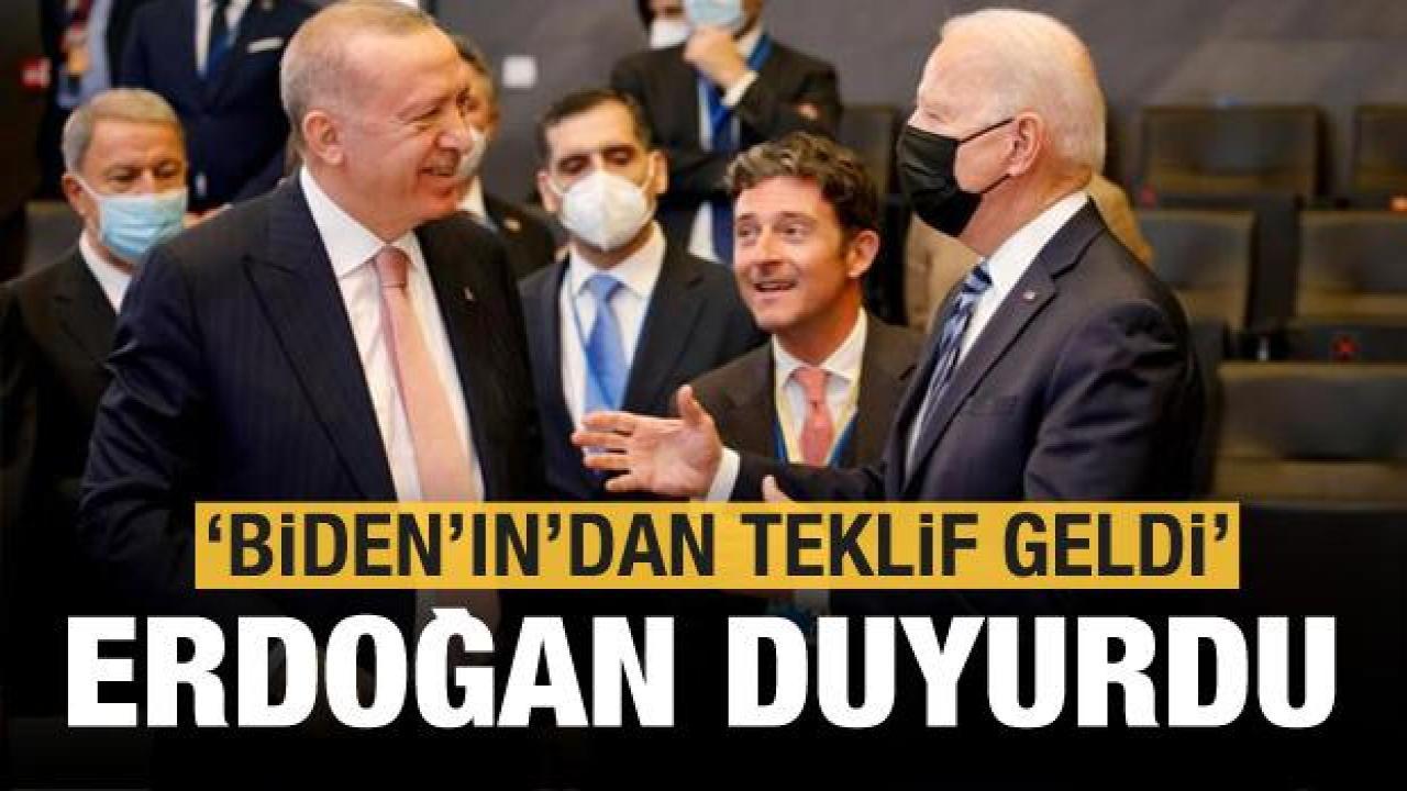Cumhurbaşkanı Erdoğan duyurdu: Biden'dan teklif geldi