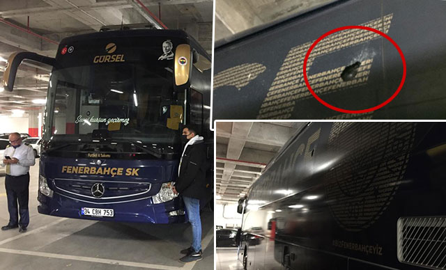 İzmir'de Fenerbahçe takım otobüsüne saldırı