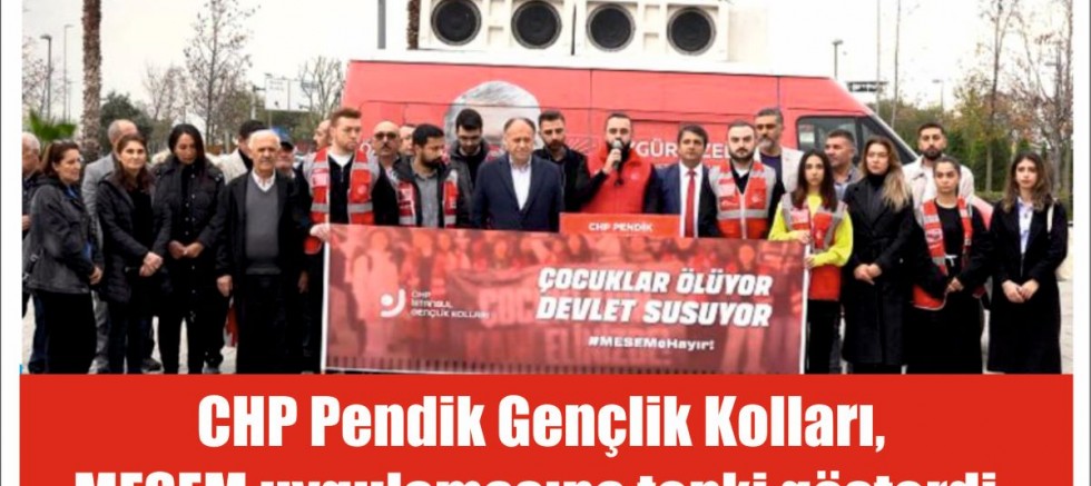 CHP Pendik Gençlik Kolları,  MESEM uygulamasına  tepki gösterdi.