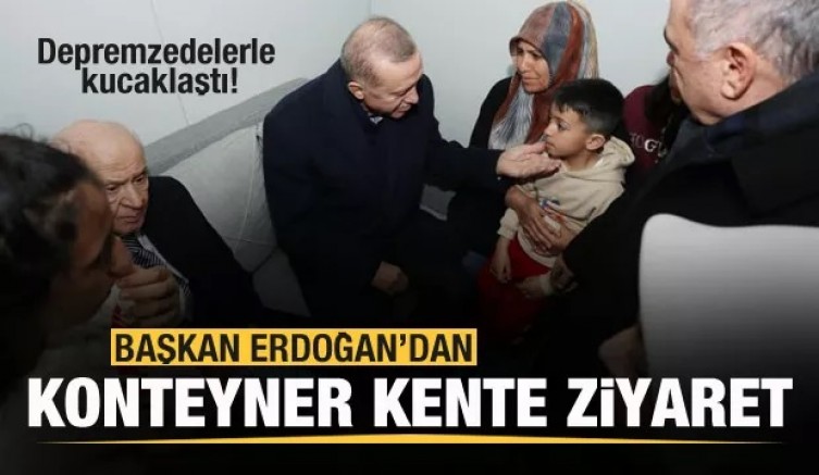 Cumhurbaşkanı Erdoğan, Doğanşehir'de konteyner kenti ziyaret etti