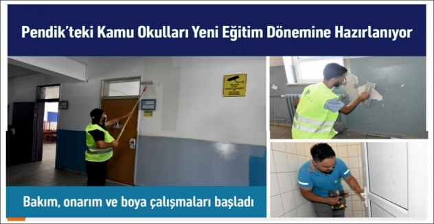 Pendik’teki Kamu Okulları Yeni Eğitim Dönemine Hazırlanıyor