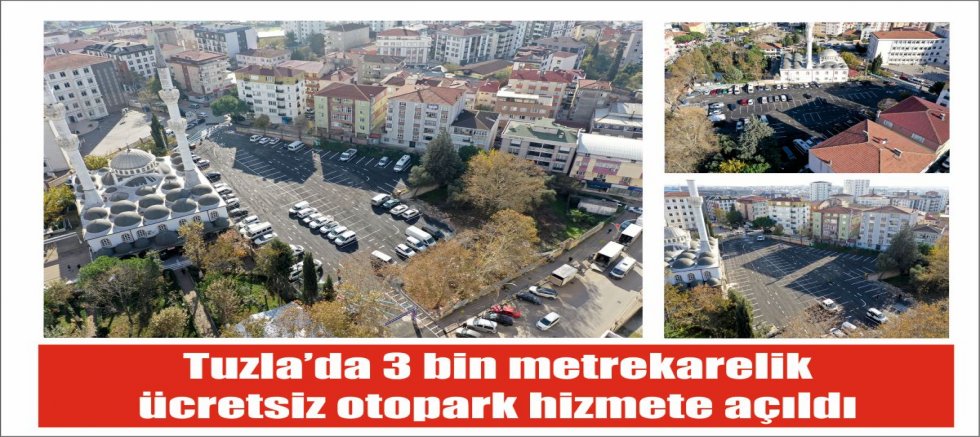 3 bin metrekarelik ücretsiz otopark hizmete açıldı