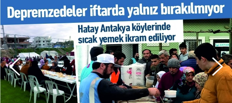 Pendik Belediyesi, deprem bölgesinde iftar sofraları kurdu