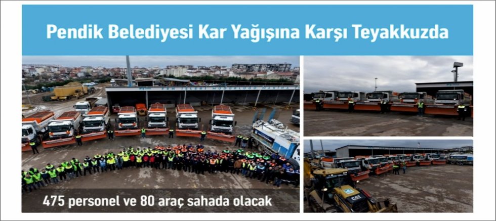 Pendik Belediyesi Kar Yağışına Karşı Teyakkuzda