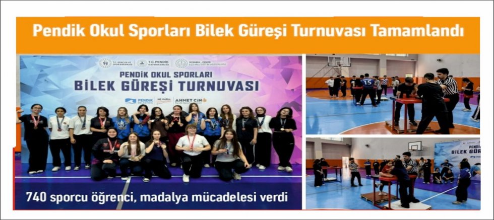 Pendik Okul Sporları Bilek Güreşi Turnuvası Tamamlandı