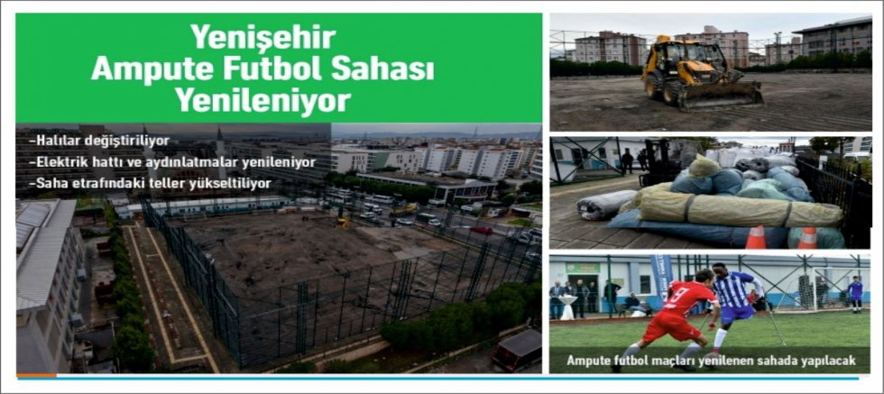 Yenişehir Ampute Futbol Sahası Yenileniyor