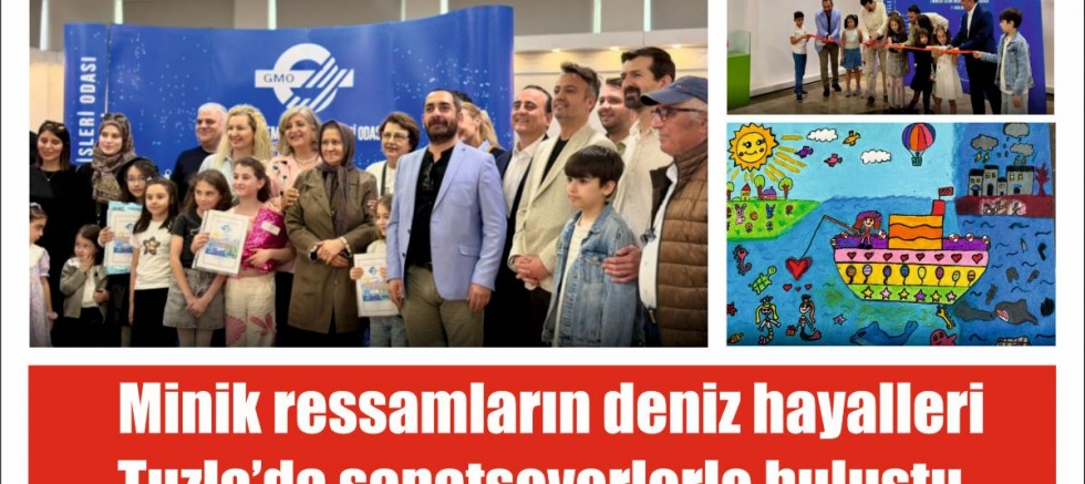 Minik ressamların deniz hayalleri Tuzla’da sanatseverlerle buluştu