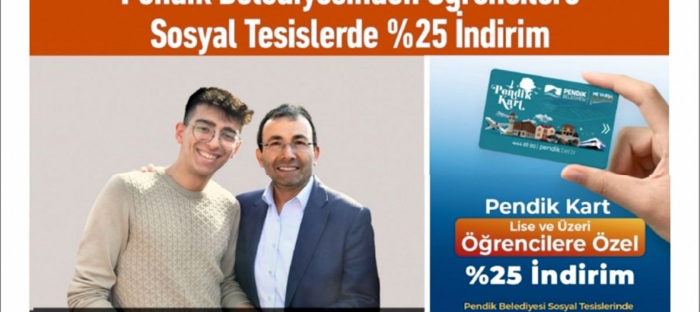 Pendik Belediyesinden Öğrencilere Sosyal Tesislerde %25 İndirim