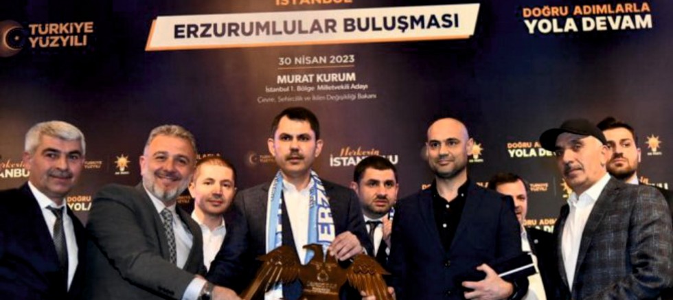 Pendik'te  Erzurumlular Bakan Murat Kurum'la Bir Araya Geldiler