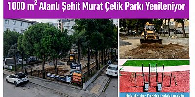 1.000 m2 Alanlı Şehit Murat Çelik Parkı Yenileniyor