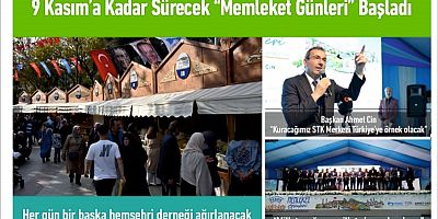 9 Kasım’a Kadar Sürecek“Memleket Günleri” Başladı