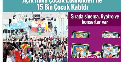 Açık Hava Çocuk Etkinlikleri’ne 15 Bin Çocuk Katıldı