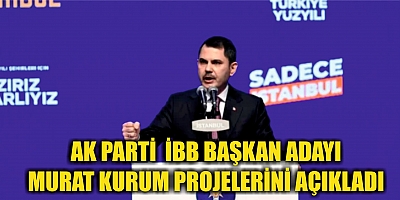 AK PARTİ  İBB BAŞKAN ADAYI  MURAT KURUM PROJELERİNİ AÇIKLADI