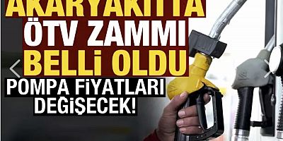 Akaryakıt ve İçkide ÖTV zammı açıklandı