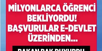 Bakan Osman Aşkın Bak duyurdu! 2024-2025 GSB yurt başvuruları başladı