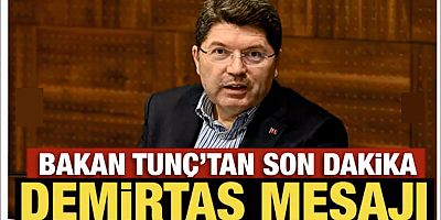 Bakan Tunç'tan son dakika Demirtaş mesajı