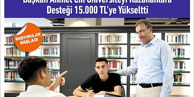Başkan Ahmet Cin Üniversiteyi Kazananlara Desteği 15.000 TL’ye Yükseltti