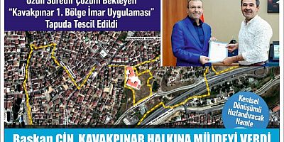  Başkan CİN, KAVAKPINAR HALKINA MÜJDEYİ VERDİ 
