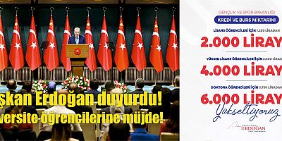Başkan Erdoğan duyurdu! Üniversite öğrencilerine müjde!