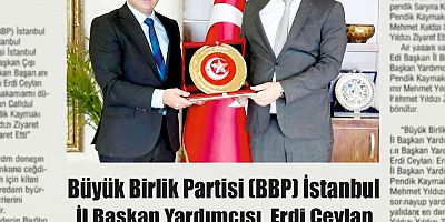Büyük Birlik Partisi (BBP) Istanbul  İl Başkan Yardımcısı  Erdi Ceylan   Pendik Kaymakamı Mehmet Yıldızı Ziyaret Etti’