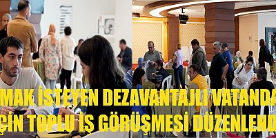ÇALIŞMAK İSTEYEN DEZAVANTAJLI VATANDAŞLAR İÇİN TOPLU İŞ GÖRÜŞMESİ DÜZENLENDİ