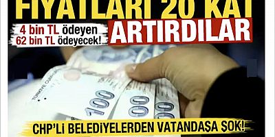 CHP'li belediyelerden vatandaşa şok! Fiyatları 20 kat artırdılar