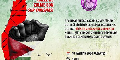 FİLİSTİN VE GAZZE'DE ZÜLME SON ŞİİR YARIŞMASINA DAVET