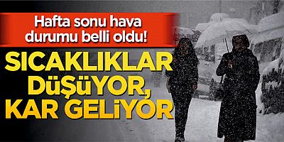 Hafta sonu hava durumu belli oldu! Sıcaklıklar düşüyor, kar geliyor