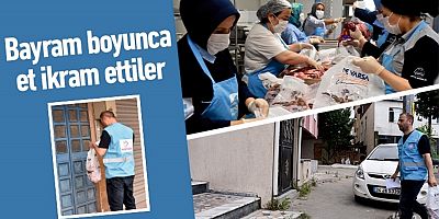 İhtiyaç sahiplerine et ikram edildi