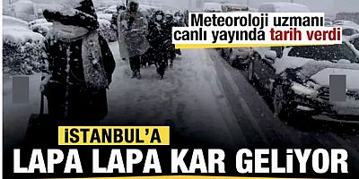 İstanbul'a lapa lapa kar geliyor! Meteoroloji uzmanı canlı yayında tarih verdi