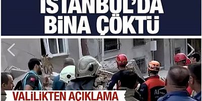 İstanbul'da bina çöktü!