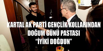 KARTAL AK PARTİ GENÇLİK KOLLARINDAN  DOĞUM GÜNÜ PASTASİ 