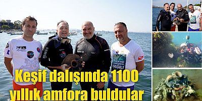 Keşif dalışında 1100 yıllık amfora buldular