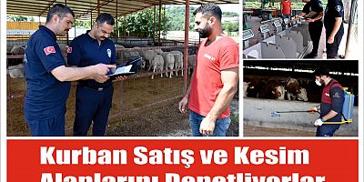 Kurban Satış ve Kesim Alanlarını Denetliyorlar
