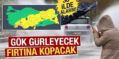 Meteoroloji'den 36 ilde sarı ve turuncu uyarı! Sağanak ve fırtına zirve yapacak