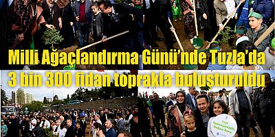 Milli Ağaçlandırma Günü’nde Tuzla’da 3 bin 300 fidan toprakla buluşturuldu