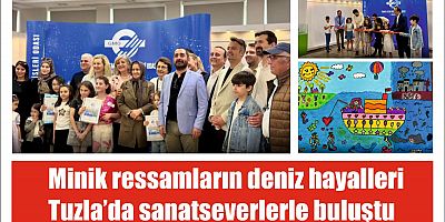 Minik ressamların deniz hayalleri Tuzla’da sanatseverlerle buluştu