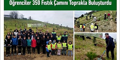 Öğrenciler 350 Fıstık Çamını Toprakla Buluşturdu