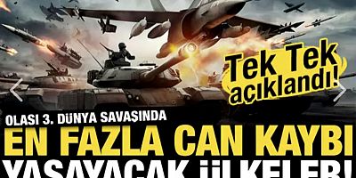 Olası üçüncü dünya savaşında hayatını kaybedeceklerin yüzdesi! Ülke ülke açıklandı...