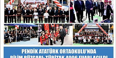 PENDİK ATATÜRK ORTAOKULU'NDA BİLİM RÜZGARI: TÜBİTAK 4006 FUARI AÇILDI