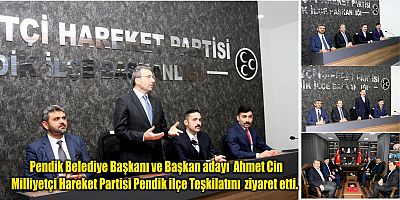 Pendik Belediye Başkanı ve Başkan adayı  Ahmet Cin  Milliyetçi Hareket Partisi Pendik ilçe Teşkilatını  ziyaret etti.