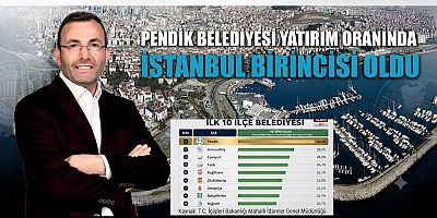 Pendik Belediyesi Yatırım Oranında İstanbul Birincisi Oldu