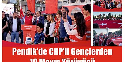 Pendik'de CHP'li gençlerden 19 Mayıs yürüyüşü