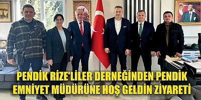 PENDİK RİZE'LİLER DERNEĞİNDEN EMNİYET MÜDÜRÜNE HOŞ GELDİN ZİYARETİ