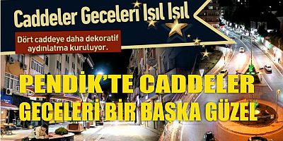 Pendik'te Caddeler Geceleri Işıl Işıl