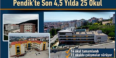 Pendik'te Son 4,5 Yılda 25 Okul Projesi hayata geçti