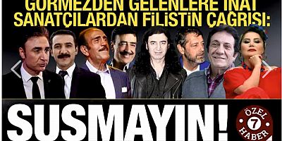 Sanatçılardan Filistin çağrısı: Herkes İsrail'e tepki göstermeli