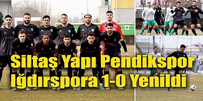 Siltaş Yapı Pendikspor  Iğdırspora 1-0 Yenildi