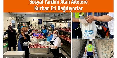 Sosyal Yardım Alan Ailelere Kurban Eti Dağıtıyorlar