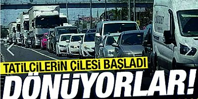 Tatil bitti, dönüş çilesi başladı! İstanbul yolunda araç yoğunluğu